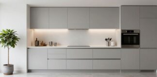 Cuisine minimaliste moins d'objets