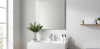 Salle de bain minimaliste organisation et simplicité